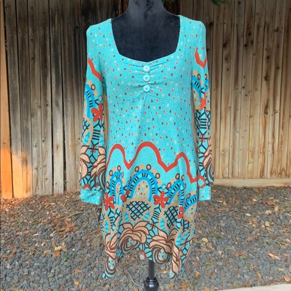 Heartache dress size M   Green, rust brown
